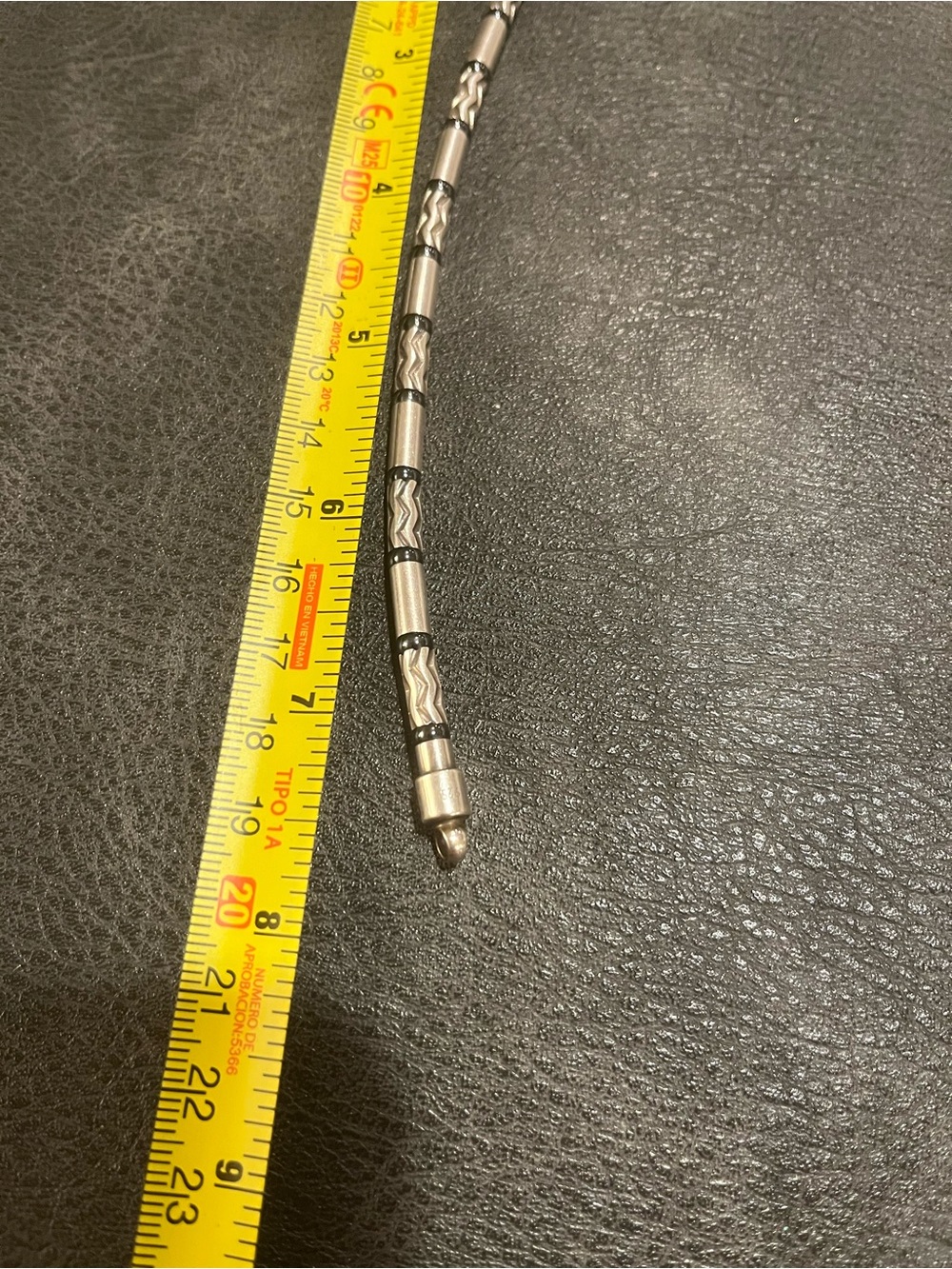 Tiffany & Co 925 Silver Aztec Hematite Zig Zag Bracelet - Picture 4 of 5